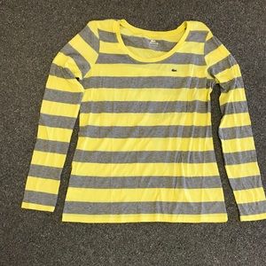 Lacoste long sleeve stripe tee